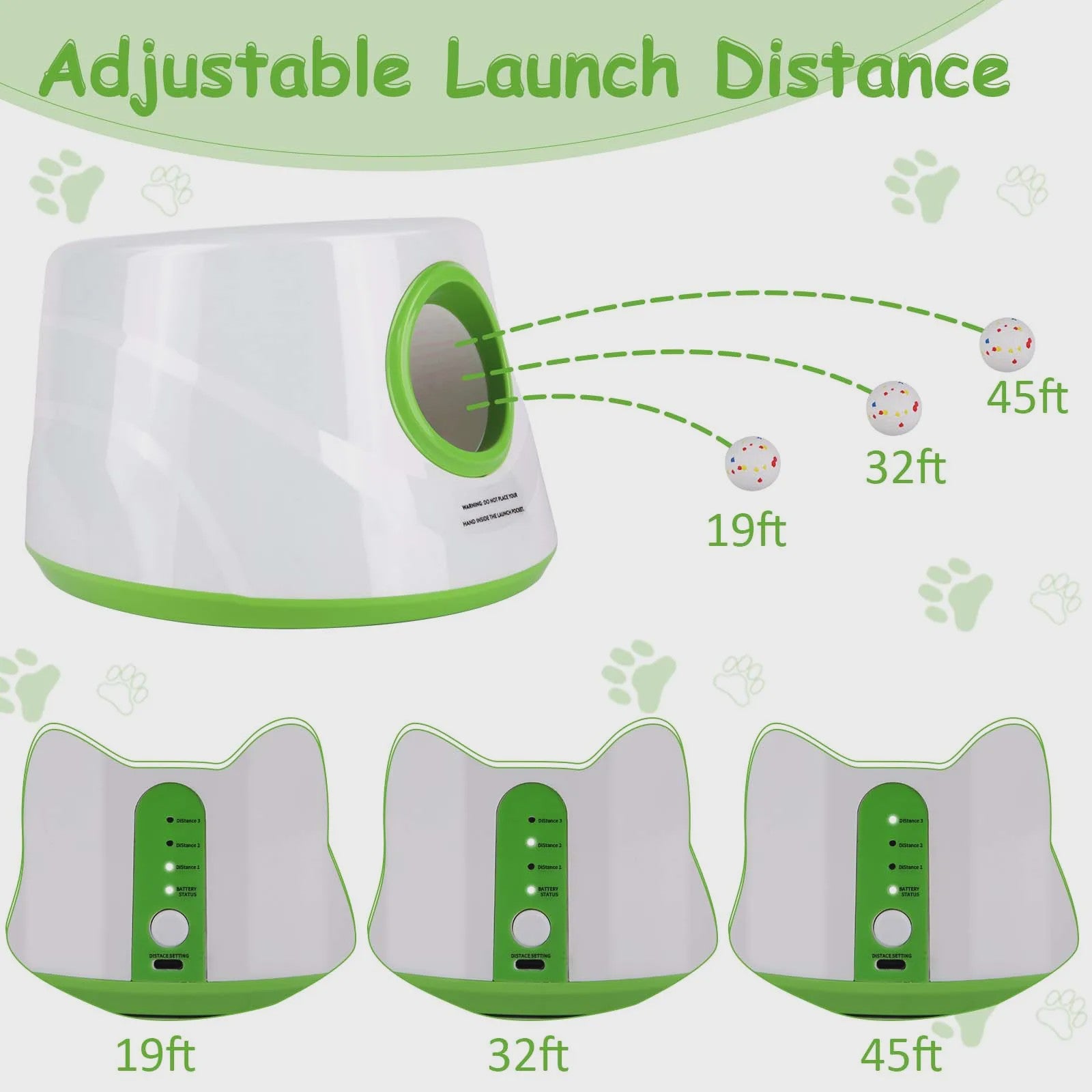 Automatische Hondenspeeltjes Bal Werper met 3 Tennisballen - USB Oplaadbaar