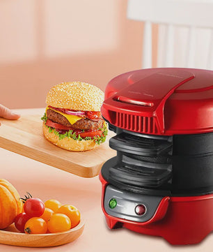 Compacte Ontbijt Sandwich Maker: Maak Snel Hamburgers, Omeletten & Meer