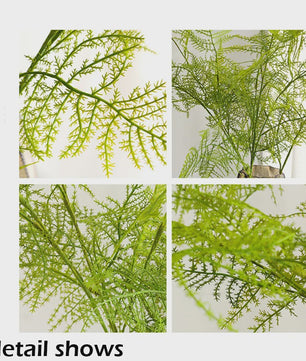 Set van 4 Kunst ASPERGE Varens Takken - 97cm Groen Decoratief