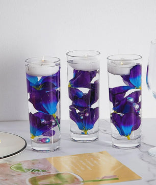 10x Kunstorchidee Stelen Paarsblauw - 27 Inch Zijdebloemen voor Bruiloft & Decoratie