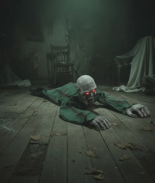 Spookachtige Kruipende Halloween Zombie met Lichtgevende Ogen en Geluid