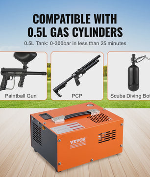 Draagbare PCP Air Compressor 4500PSI/30Mpa met Externe Converter