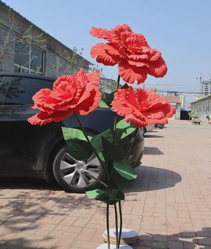 Grote Kunstbloem Pioenroos - 80cm Diameter - Decoratie voor Feesten, Evenementen & Bruiloften