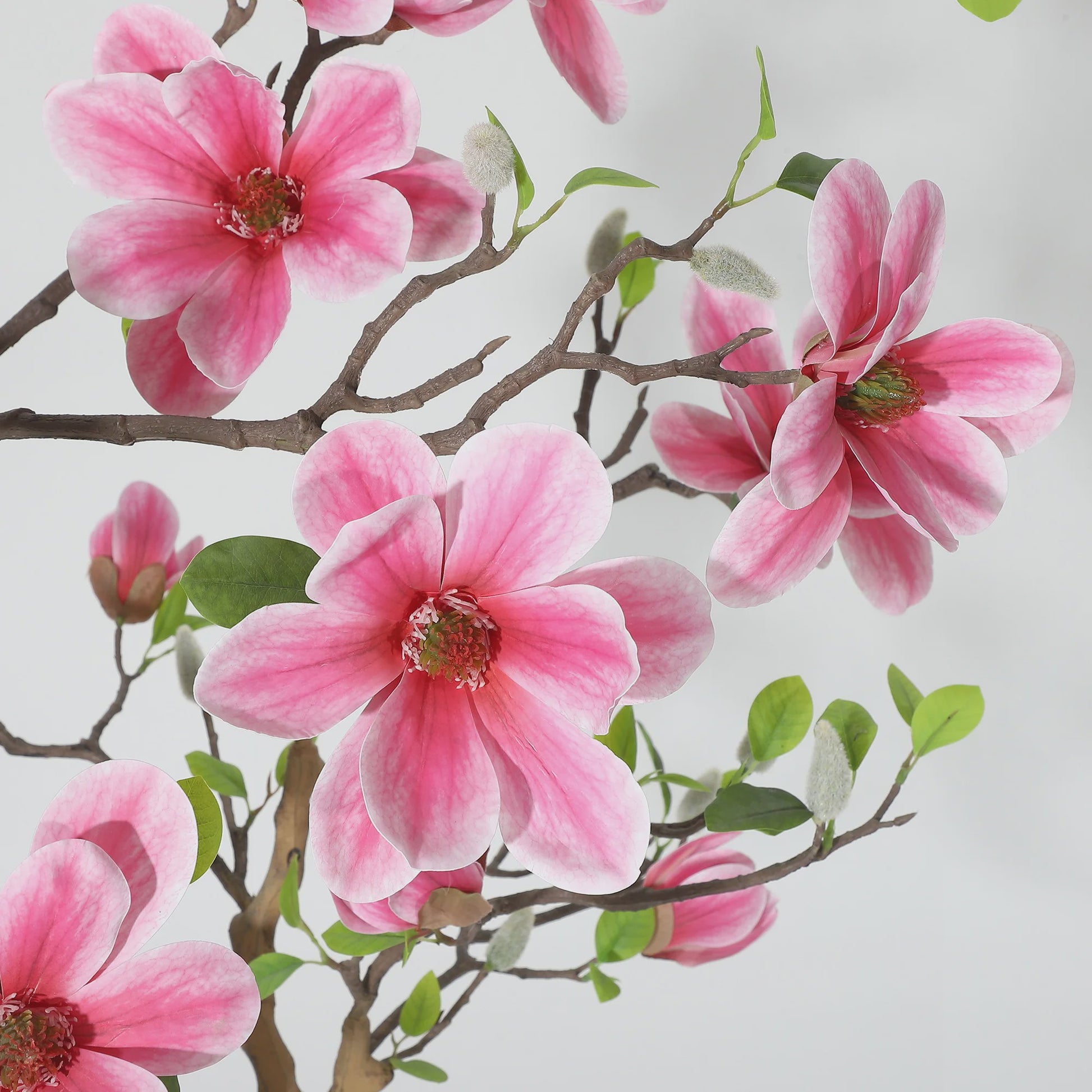 Levensgetrouwe Roze Magnolia Kunstboom - Realistische Zijde Plant in Pot voor Woonkamer Entree