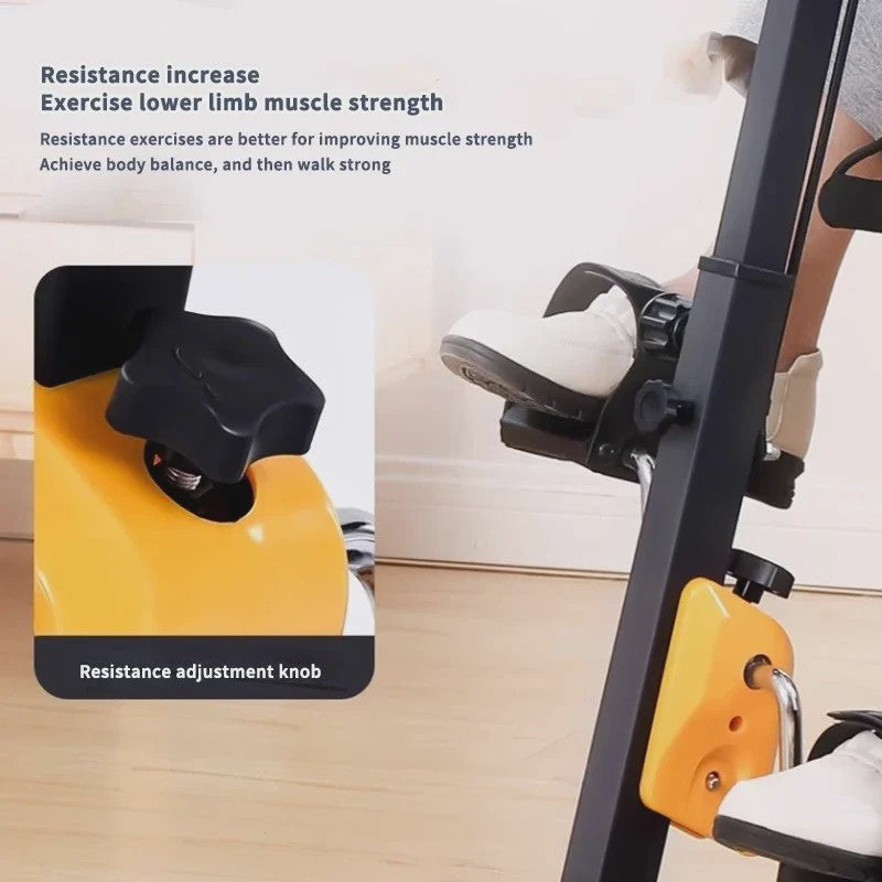 Compacte Hometrainer Fiets & Stepper met Handgreep - Revalidatie & Fitness