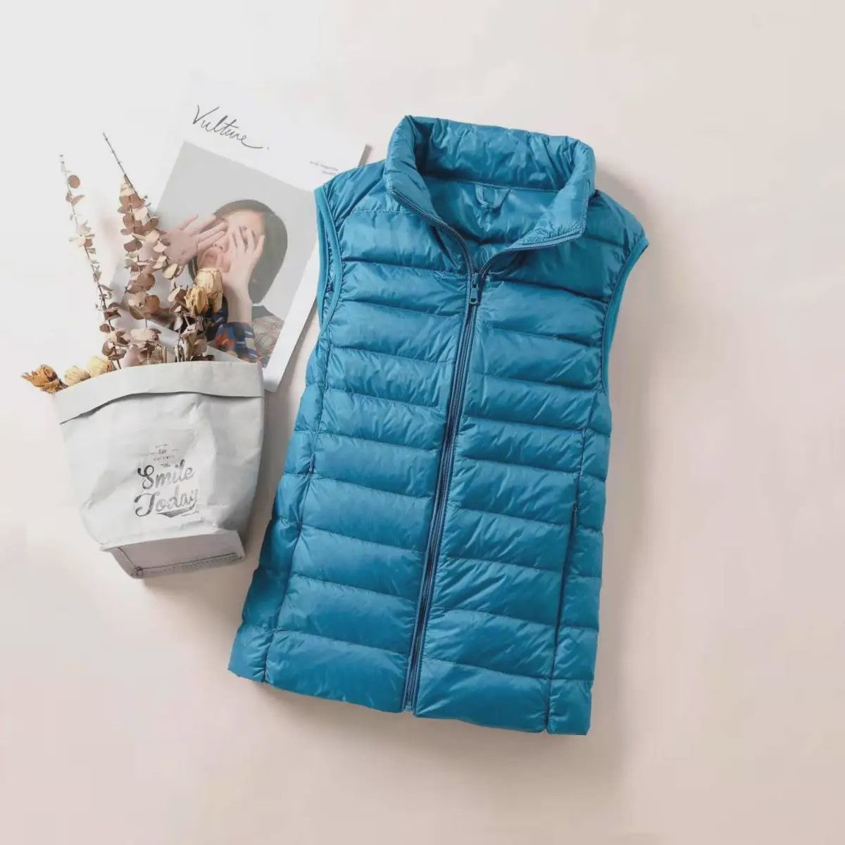 Dames Ultra Light Down Gilet - Mouwloze Jas, Lichtgewicht & Winddicht
