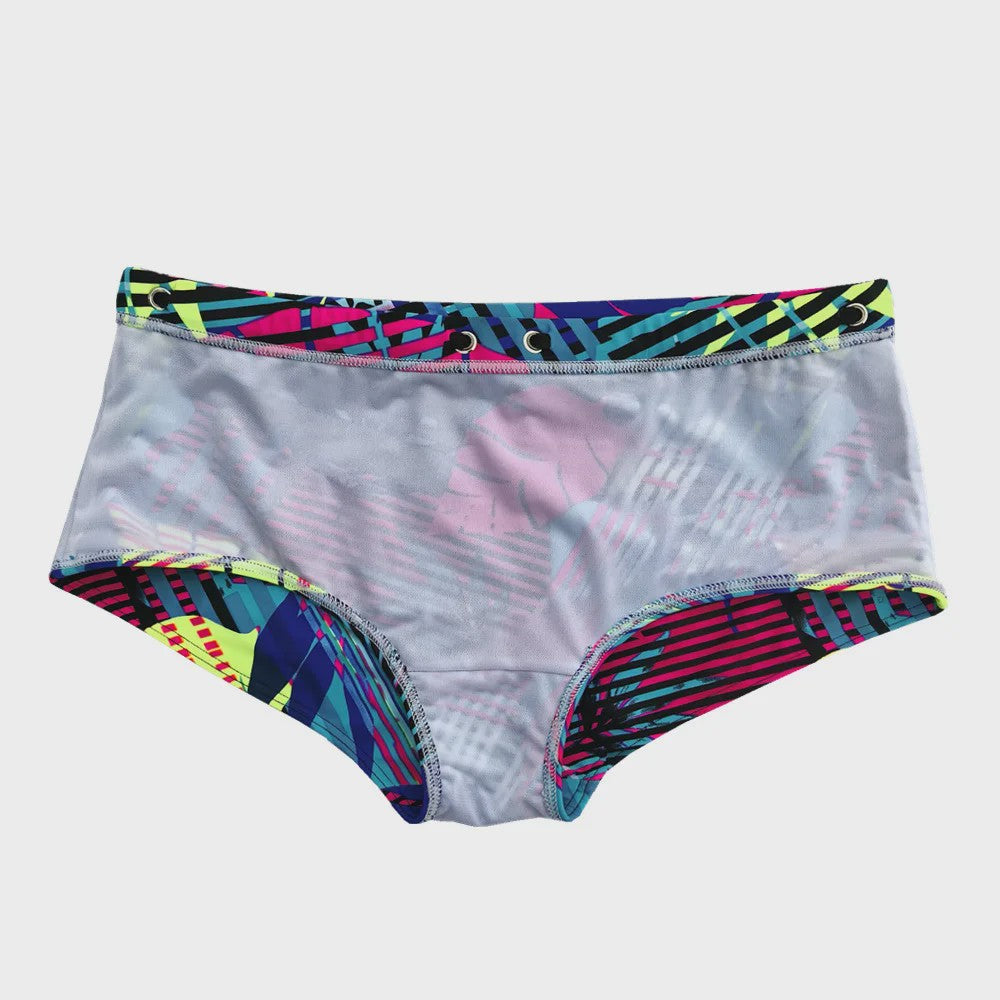 Herenshorts Zwembroek met Bladprint - Braziliaanse Snit - Sneldrogend