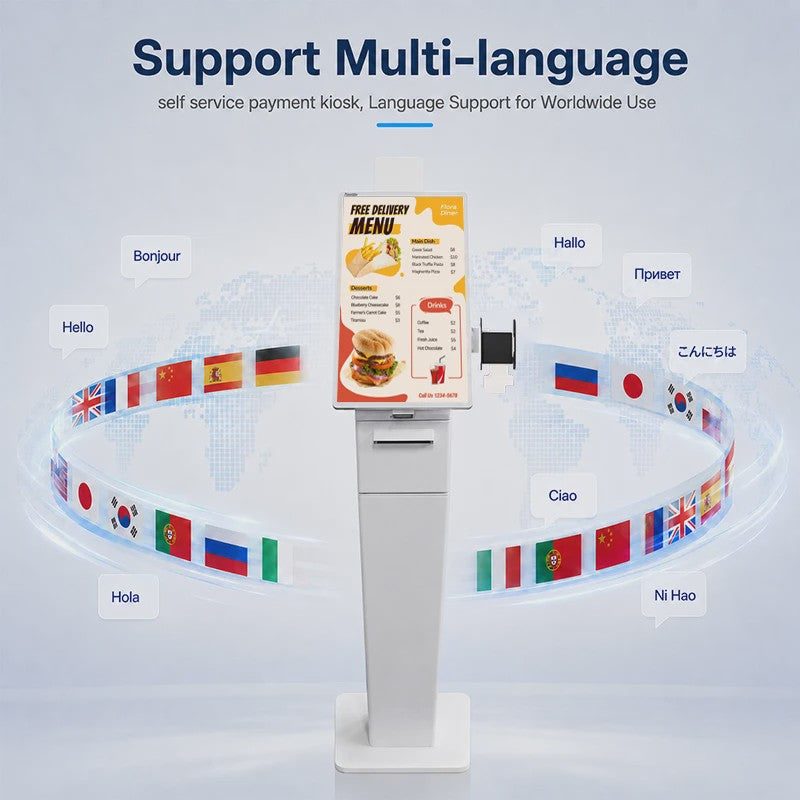 TouchWo 21.5/27 Inch Zelfbedienings Kiosk: Bestel- & Betaalzuil voor Retail & Horeca