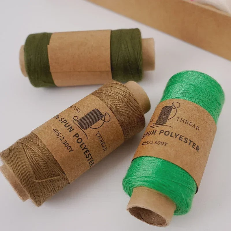 Garen Set met Naalden - 12/18/24 Kleuren Polyester Garen voor Handwerken en Kledingreparatie
