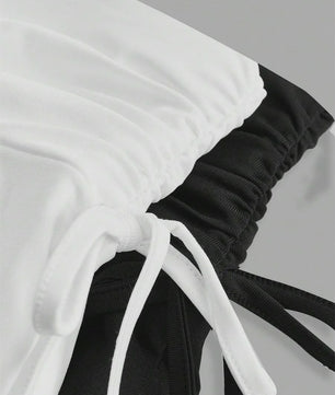 Zomerse Dames Rok: Hoge Taille, Slim Fit met Elastische Band en Ruffle Details