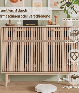Landelijke Dressoir met 4 of 6 Lades - Houten Opbergkast