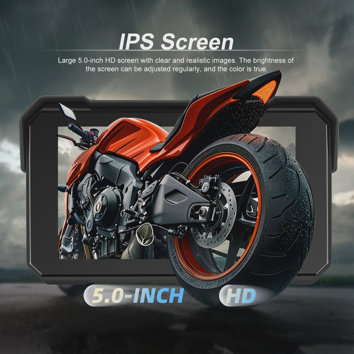 5" IPS Motorfiets Smart Player met GPS, CarPlay & Android Auto - Waterdicht IP68