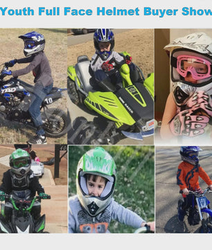 DOT Kinder Motorcross Helm Full Face met Vizier, Bril en Handschoenen - Veilig en Stijlvol