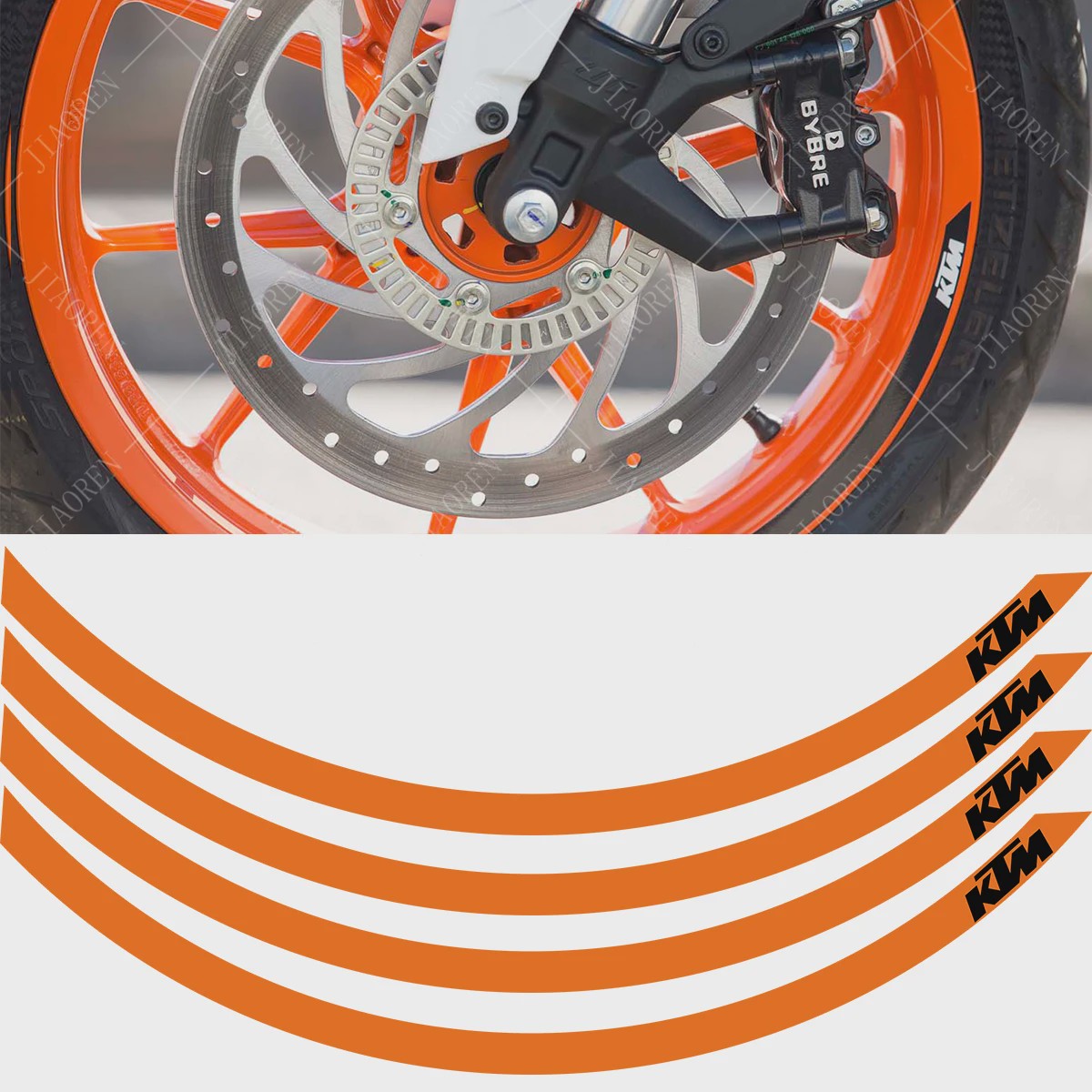 KTM Duke Velgstickers - Decoratieve Vinyl Decals voor Duke 125, 390, 690, 790
