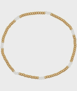 Set van 4 Elegante Armbanden met Goudkleurige Kralen en Parels voor Dames