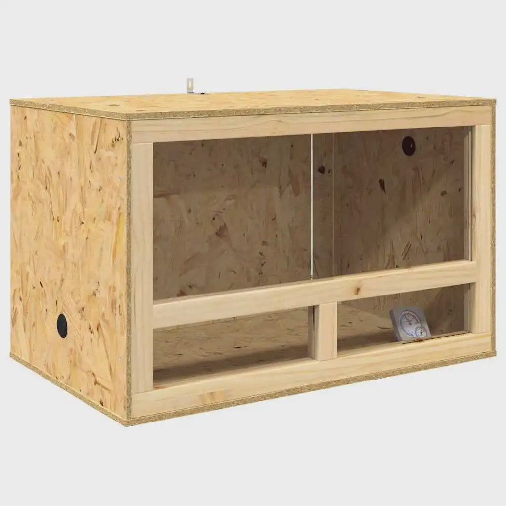 OSB Terrarium 80x50x50 cm voor Reptielen & Knaagdieren - Inclusief Thermometer