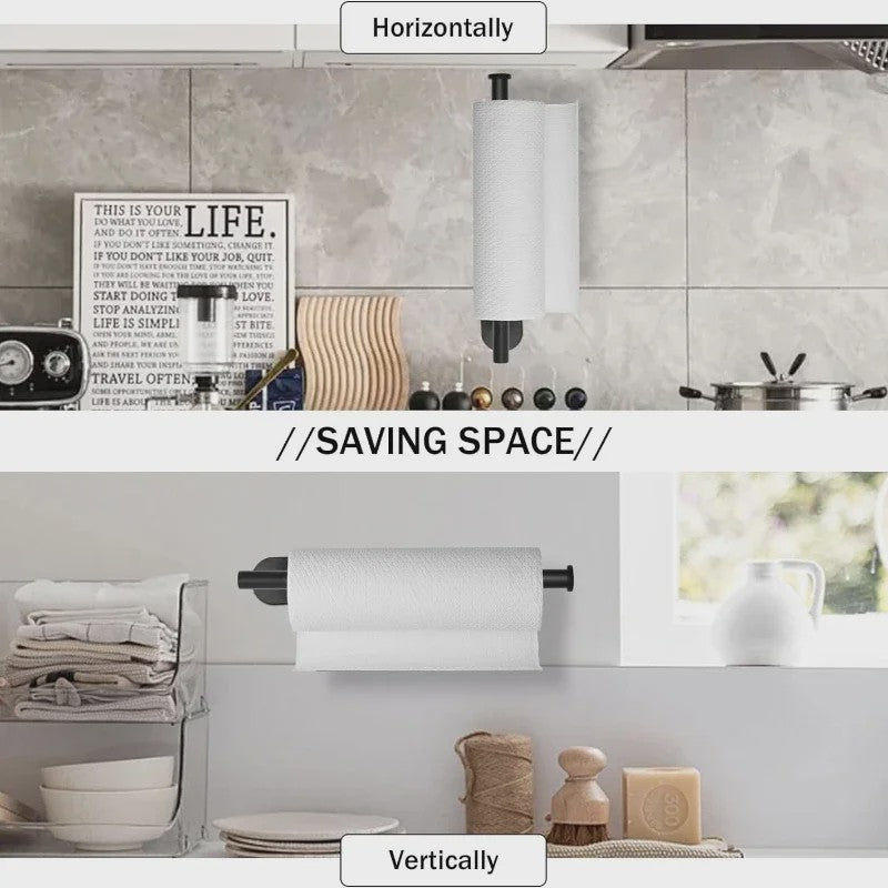 Zelfklevende RVS Toiletrolhouder & Keukenrolhouder - Wandmontage