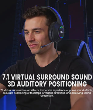 Lenovo E08 E-sports Headset: 7.1 Surround Sound, RGB Licht & Microfoon voor PC Gaming