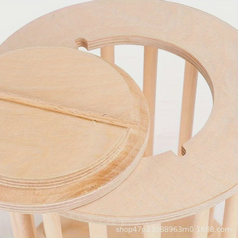 Houten Hooibak met Deksel voor Konijnen en Kleine Huisdieren
