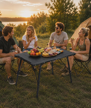 IGT Aluminium Campingtafel - Opvouwbaar, Verstelbaar & Draagbaar