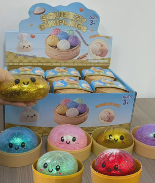 Glitter Dumpling Squishy: Zachte Stressbal voor Eindeloos Speelplezier