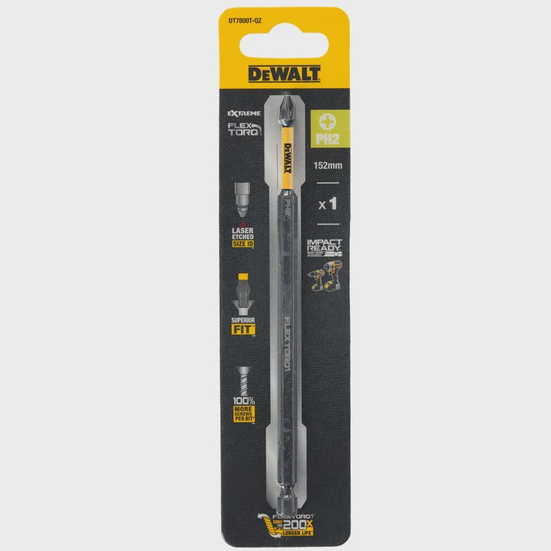 DEWALT PH2 Impact Schroefbits 152mm - Set van 2 Stuks - Hoge Hardheid & Duurzaamheid