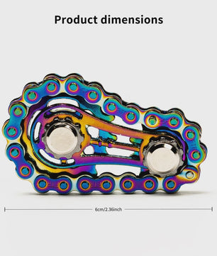 Fietsketting Fidget Spinner - Stille CNC Roestvrij Staal Gear Speelgoed voor Volwassenen