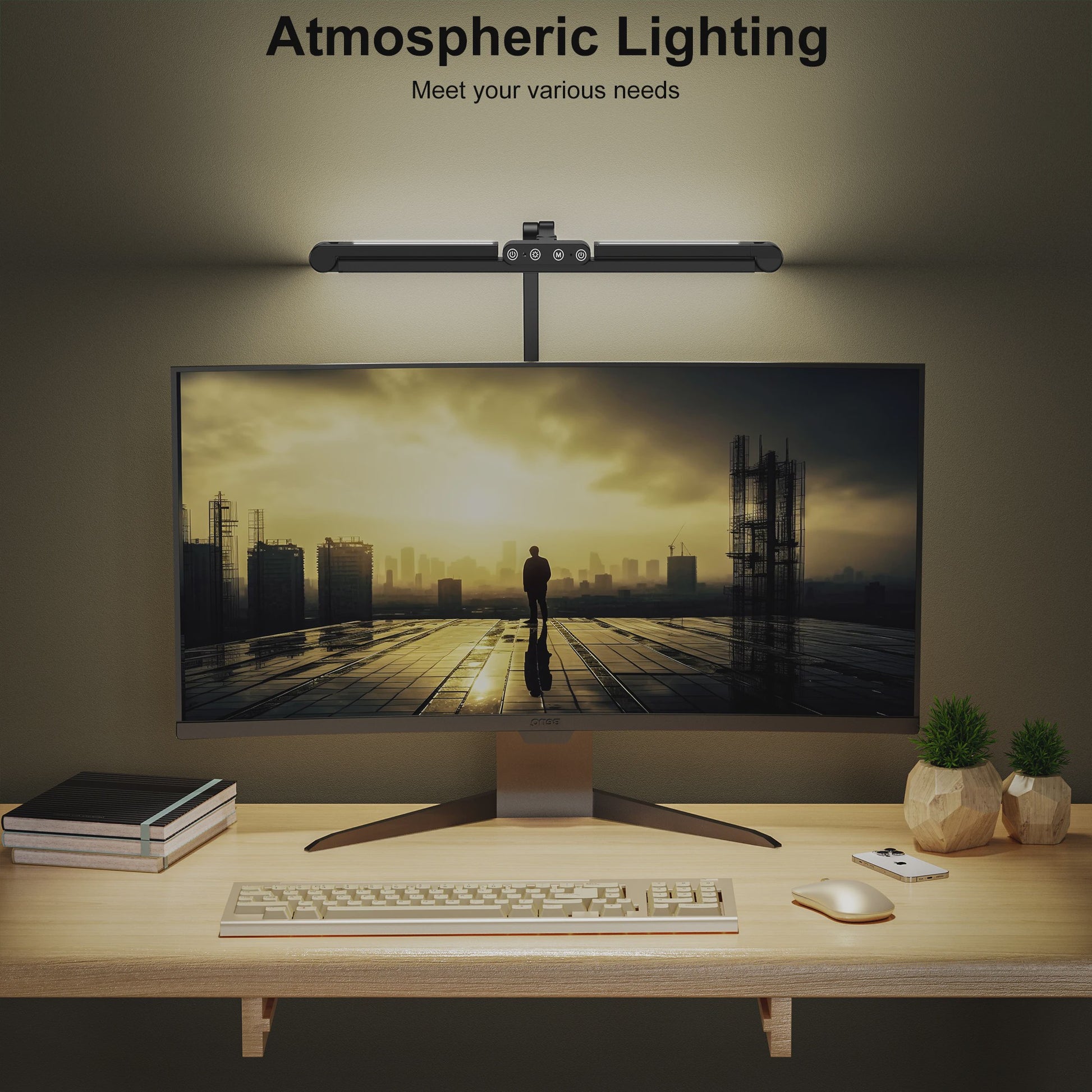 LED Bureaulamp met Klem - Flexibele Architect Lamp voor Kantoor met Sfeerverlichting & Automatisch Dimmen (24W)