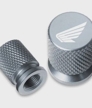 2x Aluminium Ventieldopjes Motor - Honda Vleugel Logo