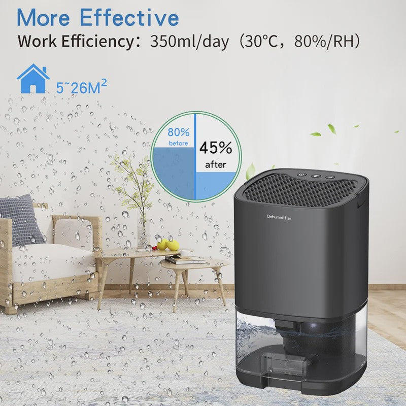 Compacte Luchtontvochtiger 1000ML - Stille Werking, Ideaal voor Huis, Slaapkamer, Kantoor