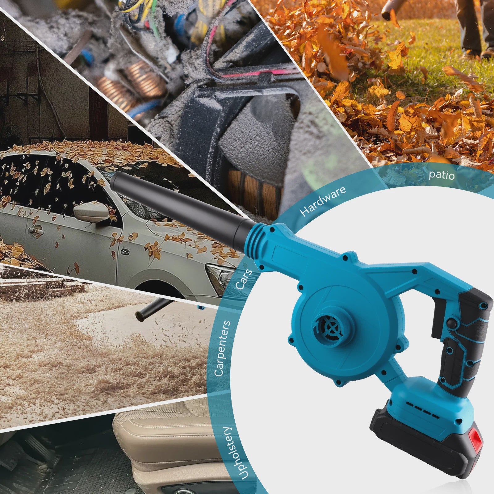 Draadloze Bladblazer - Krachtig Elektrisch, Compatibel met Makita 18V Accu's (BL1850/BL1840/BL1830)