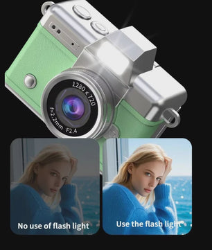 Ourlife Mini Retro Digitale Camera met 1.47 Inch Flip Screen & Sleutelhanger
