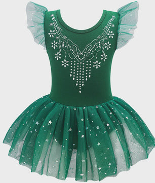 Meisjes Balletpakje met Glitter Tutu Rok & Strass Versiering - Dans & Gymnastiek
