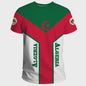 Heren T-shirt met Algerijnse Vlag 3D Graphic - Perfect voor Voetbalfans en Sportieve Gelegenheden