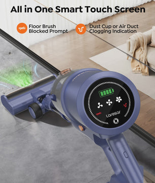 Laresar V11 Accu Stofzuiger: 650W Kracht, 75000PA Zuigkracht, 90 Min Runtime & Smart Display