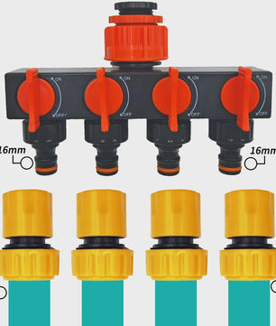 Set van 6 Tuinslang Koppelingen - 3/4" & 1/2" - Snelkoppeling voor Reparatie & Irrigatie