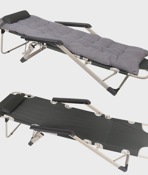 Klapbare Ligstoel voor Tuin en Terras met Verstelbare Rugleuning en Comfortabel Kussen