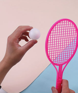 Mini Plastic Badminton & Tafeltennis Set - 4 Paddles, 2 Ballen