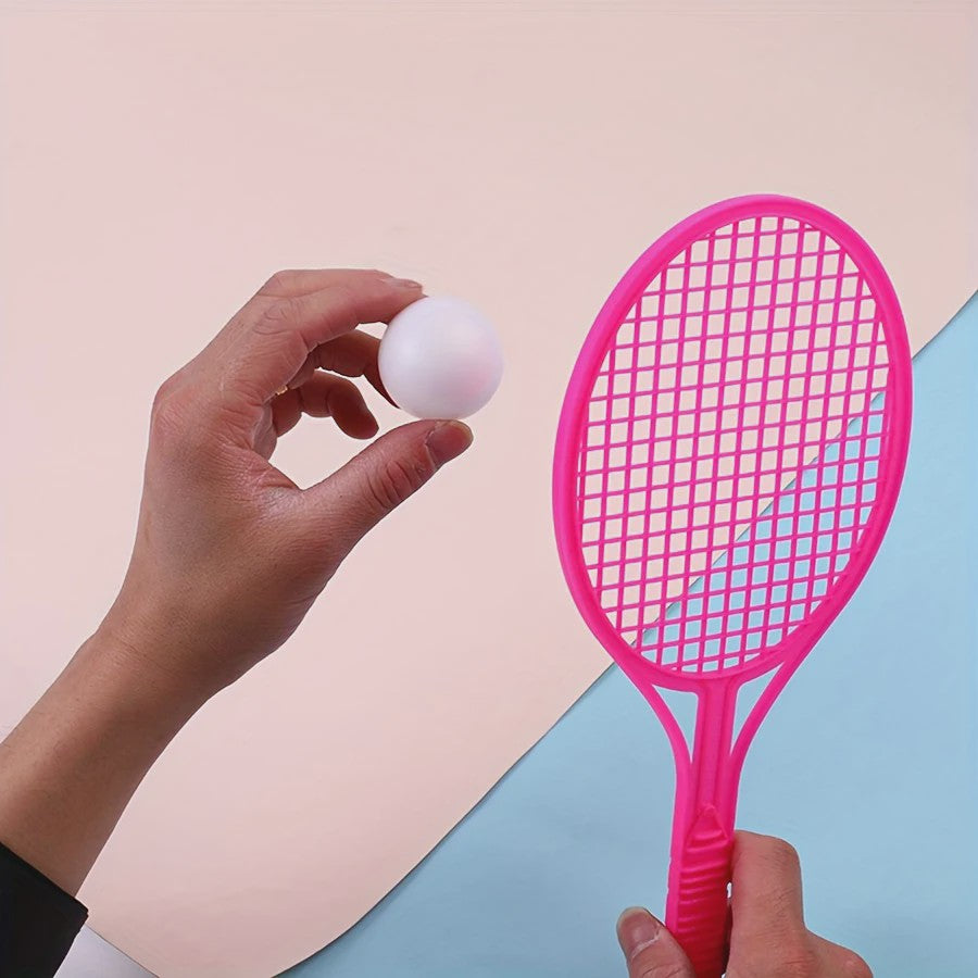 Mini Plastic Badminton & Tafeltennis Set - 4 Paddles, 2 Ballen