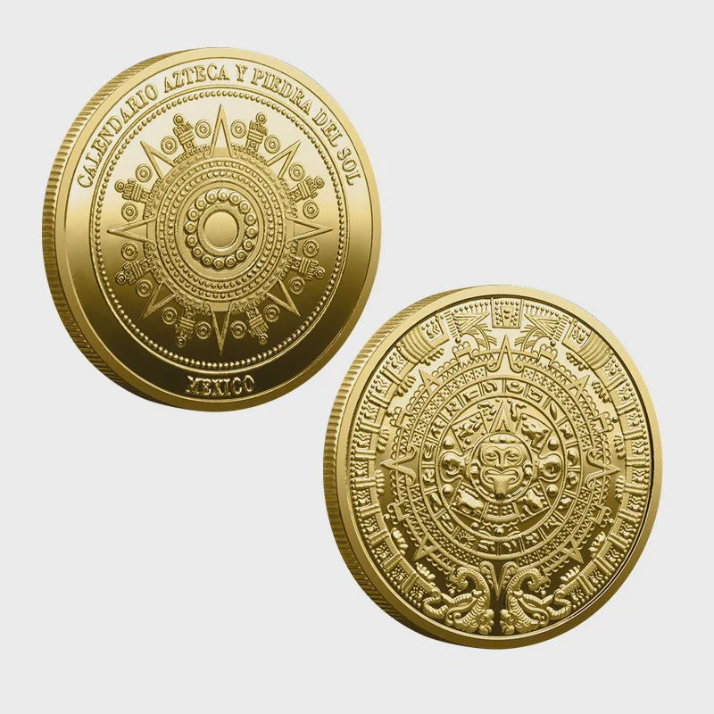 Maya Kalender Munt - Azteken Souvenir Coin Mexico