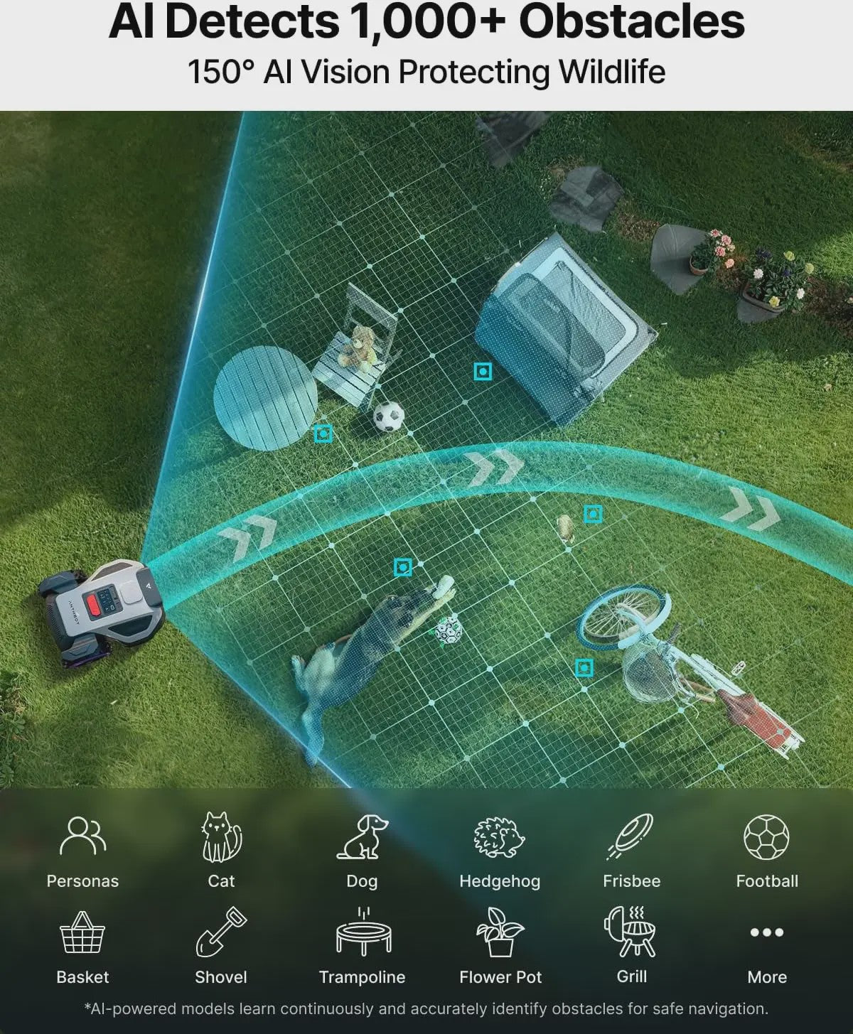 ANTHBOT M9 Robotmaaier: Draadloze RTK+Vision grasmaaier met AI, app-bediening en multi-zone mapping