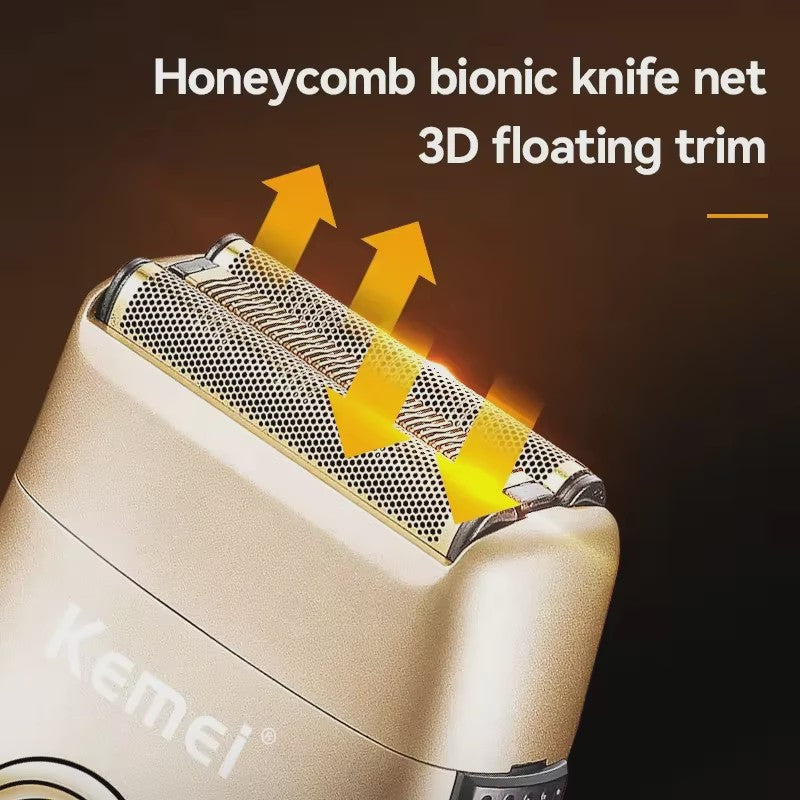 Professionele Oplaadbare Tondeuse en Baardtrimmer - Goudkleurig - Kemei KM-90-4