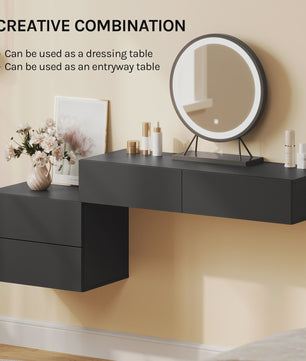 Zwevende Nachtkastje met Lade - Wandmontage - Modern Design (2 Stuks)