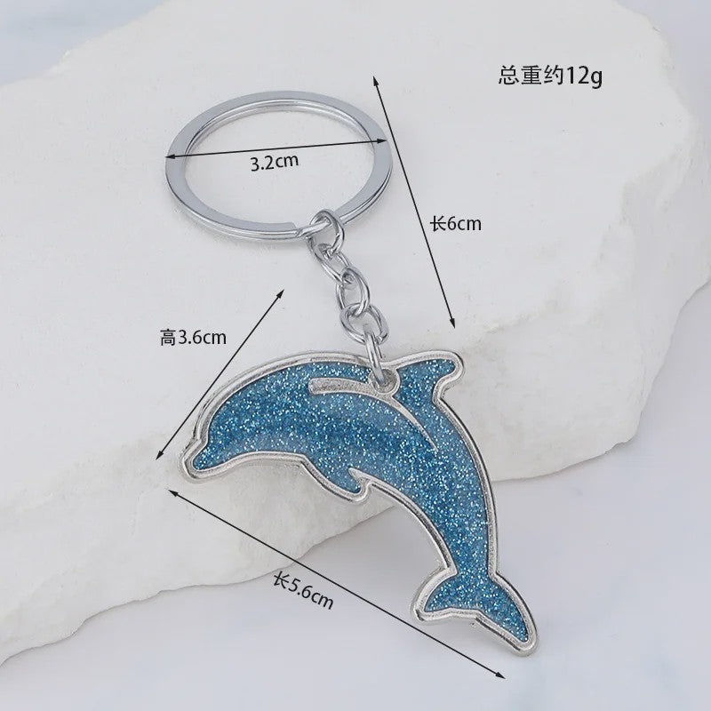 Schattige Dolfijn Sleutelhanger voor Koppels - Zinklegering Cartoon Hanger - Uniek Cadeau & Souvenir