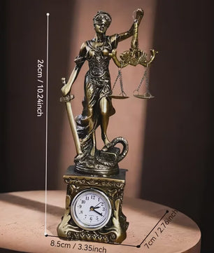 Retro Justitia Beeld - Gerechtigheidssymboliek voor Kantoor en Thuis