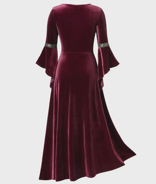 Middeleeuwse Gothic Jurk met Bandage Detail - Perfect voor Halloween Cosplay en Feesten