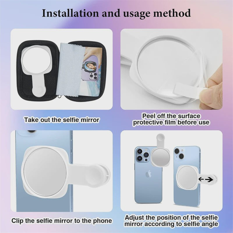 Universele Selfie Spiegel Clip Kit voor Smartphone Camera - Perfect voor Vlogs & Foto's