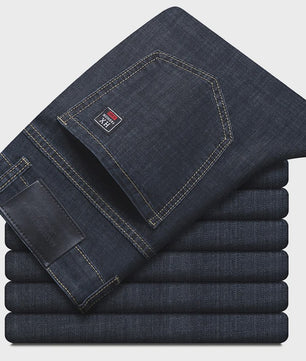 Comfortabele Stretch Jeans Heren - Elastisch Katoen voor Zakelijk en Casual Gebruik