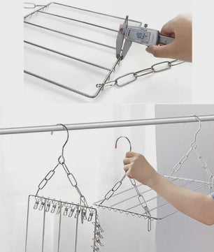 Opvouwbaar Balkon Droogrek voor Schoenen en Kleding - RVS