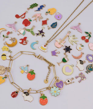 Grote Mix Bedeltjes (30/60/100 stuks) - Enamel & Drip Oil - Voor Sieraden Maken